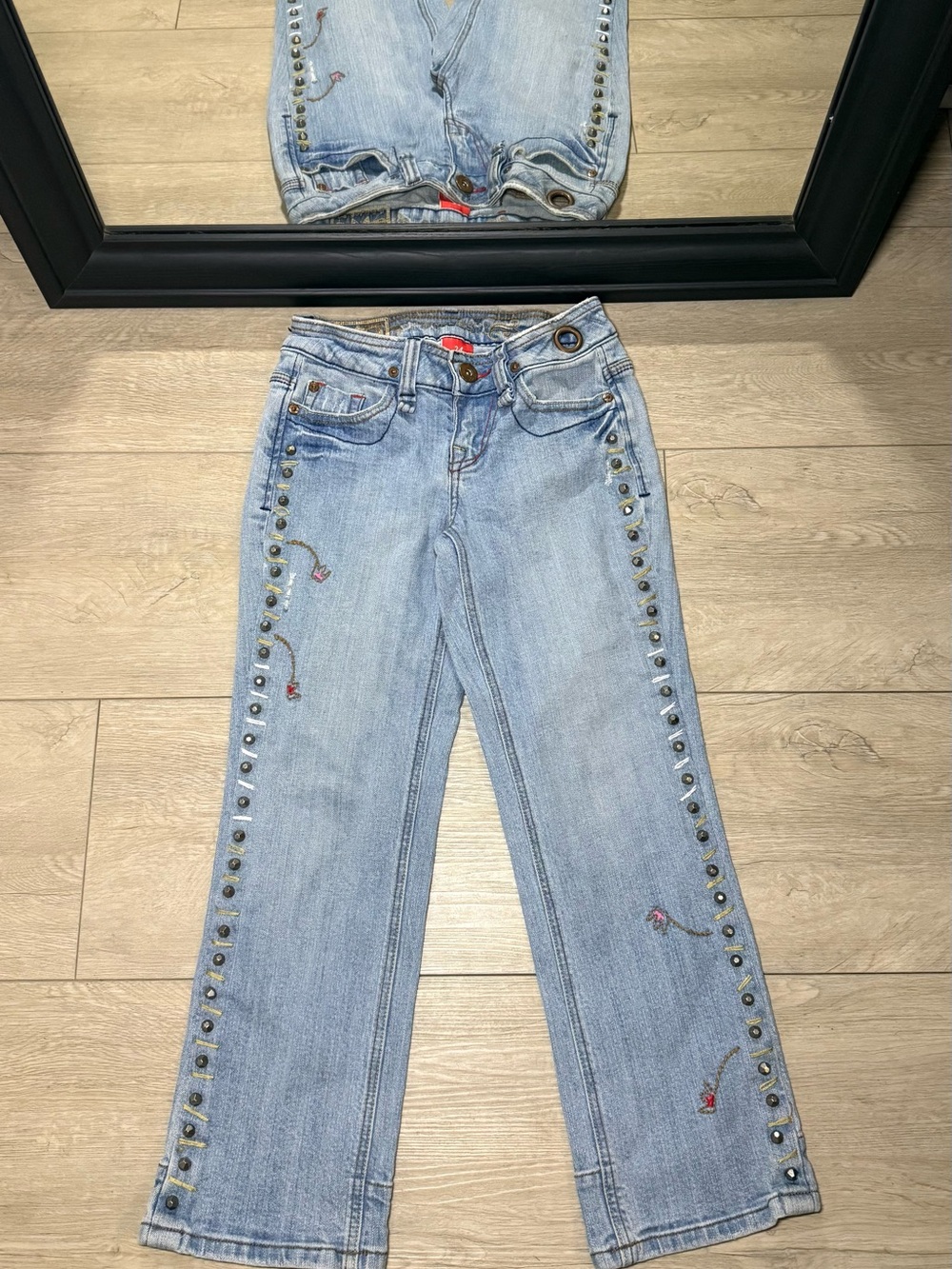 Y2K 2000s Request Studded & Embroidered Pants